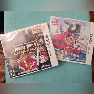 2 New Nintendo 3DS: Angry Birds STAR WARS + Wipeout: Create & Crash SEALED